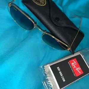 Ray-Ban | Accessories | Ray Ban 52 Gold And Blue | Poshmark display picture 1
